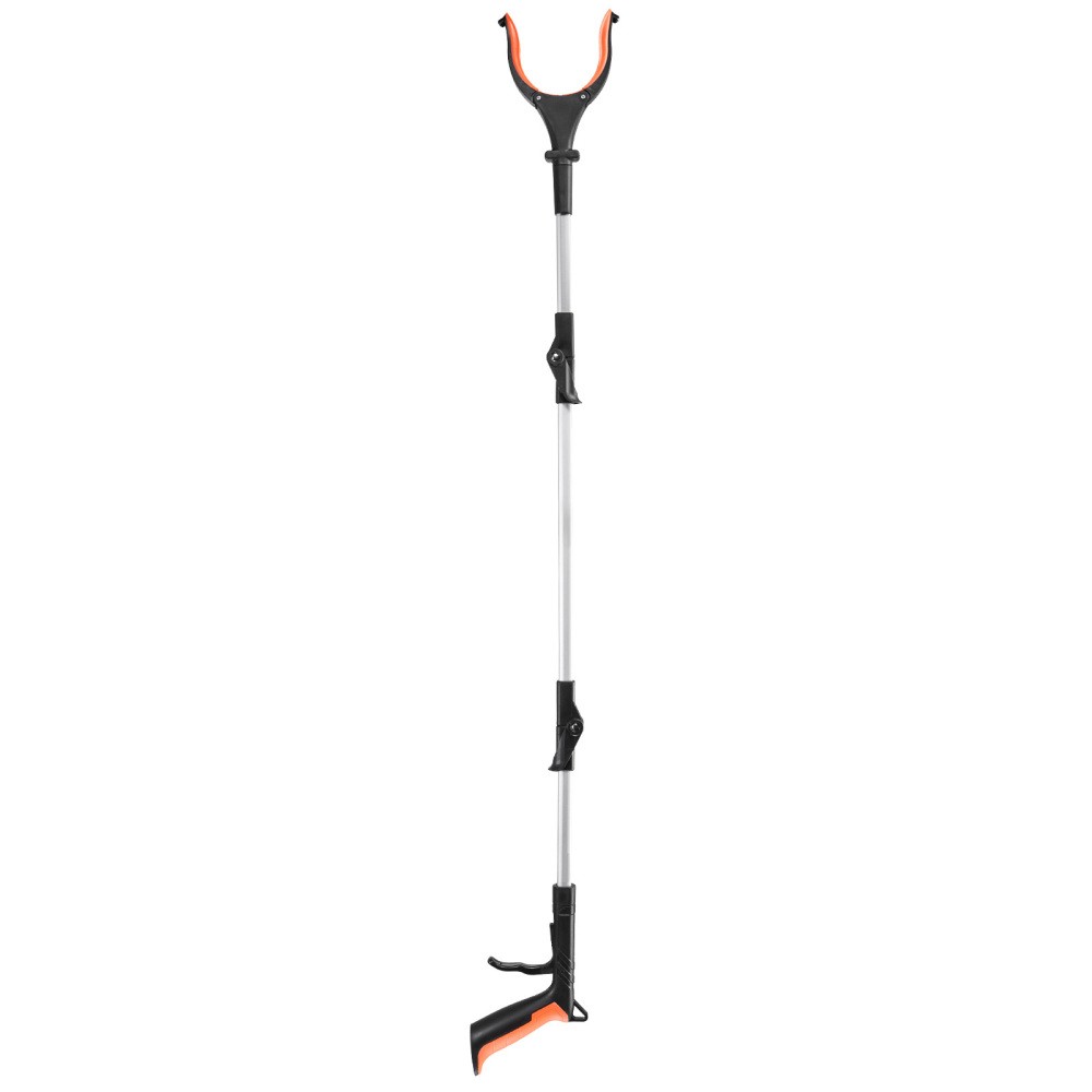 43" Foldable Reacher Grabber Tool with Rotating Head & Magnetic LED Light