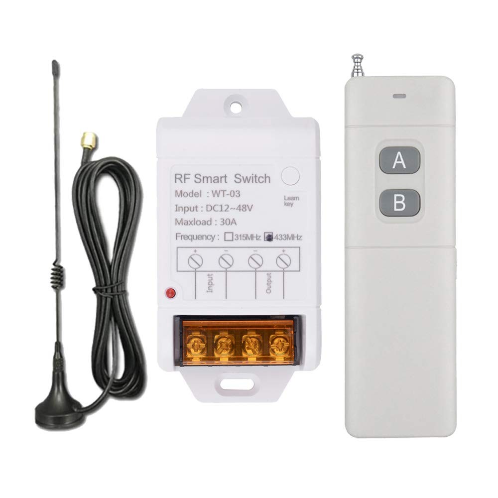 6000 ft Long Distance DC12V 24V 36V 48V Remote Control Switch 433Mhz Remote T...