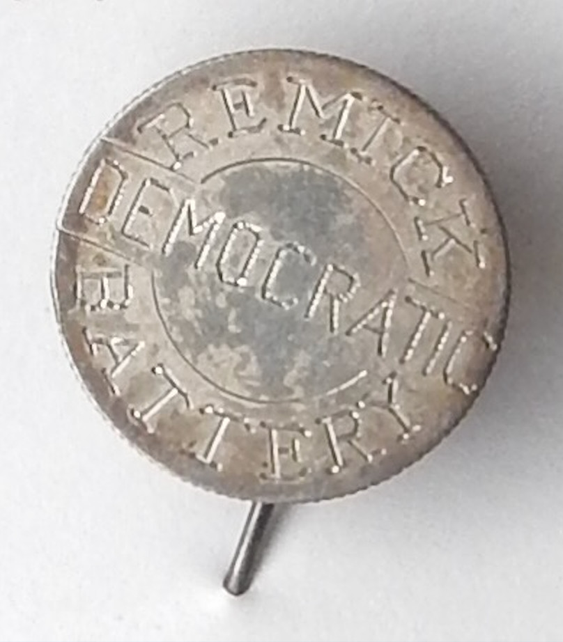 Vintage Remick Battery Democratic Lapel Stick Pin