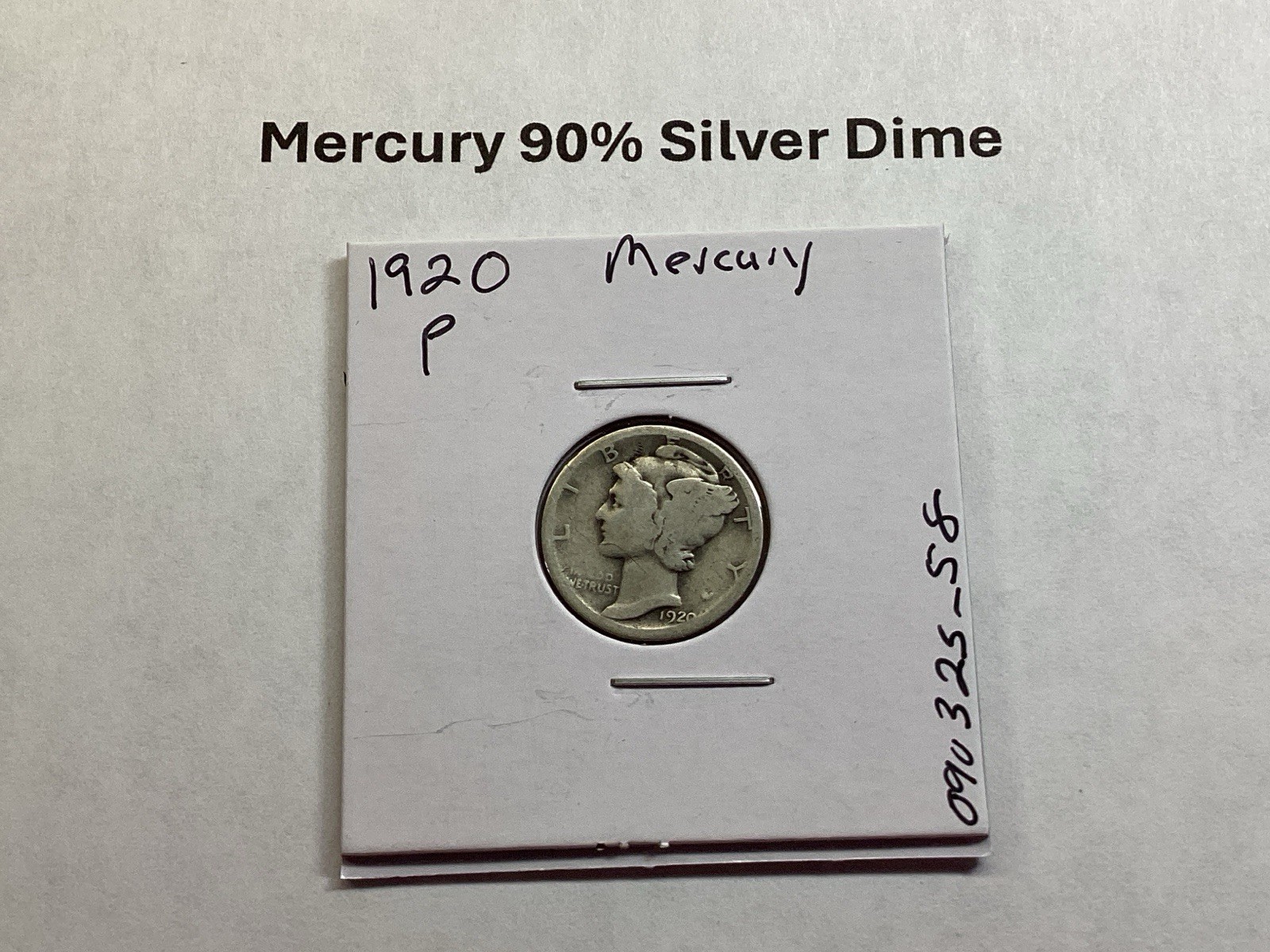 1920 Mercury 90% Silver Dime from Philadelphia 090325 58a