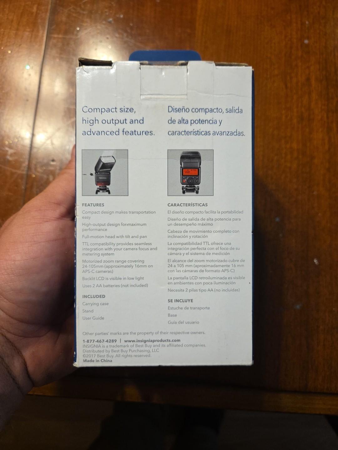 Insignia NS-DCF200S Compact Flash 36 Guide Number 24-105mm Coverage For Sony