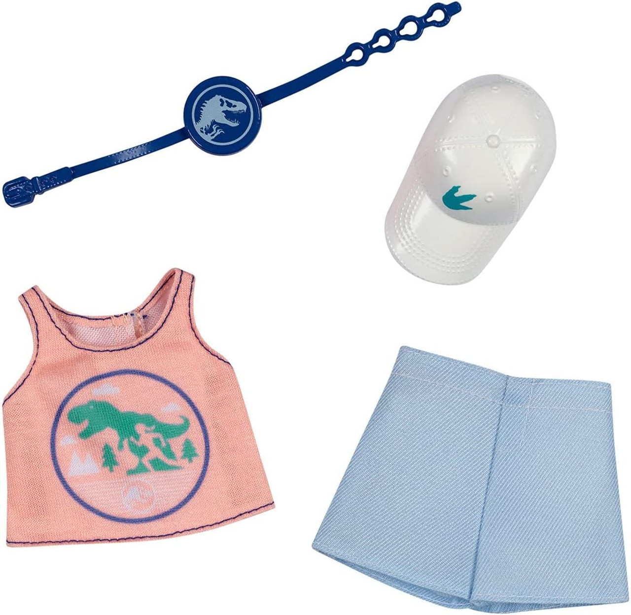 Barbie Doll Clothes, Inspired By Jurassic World: Dominion,  Pink Tank Top, Blue