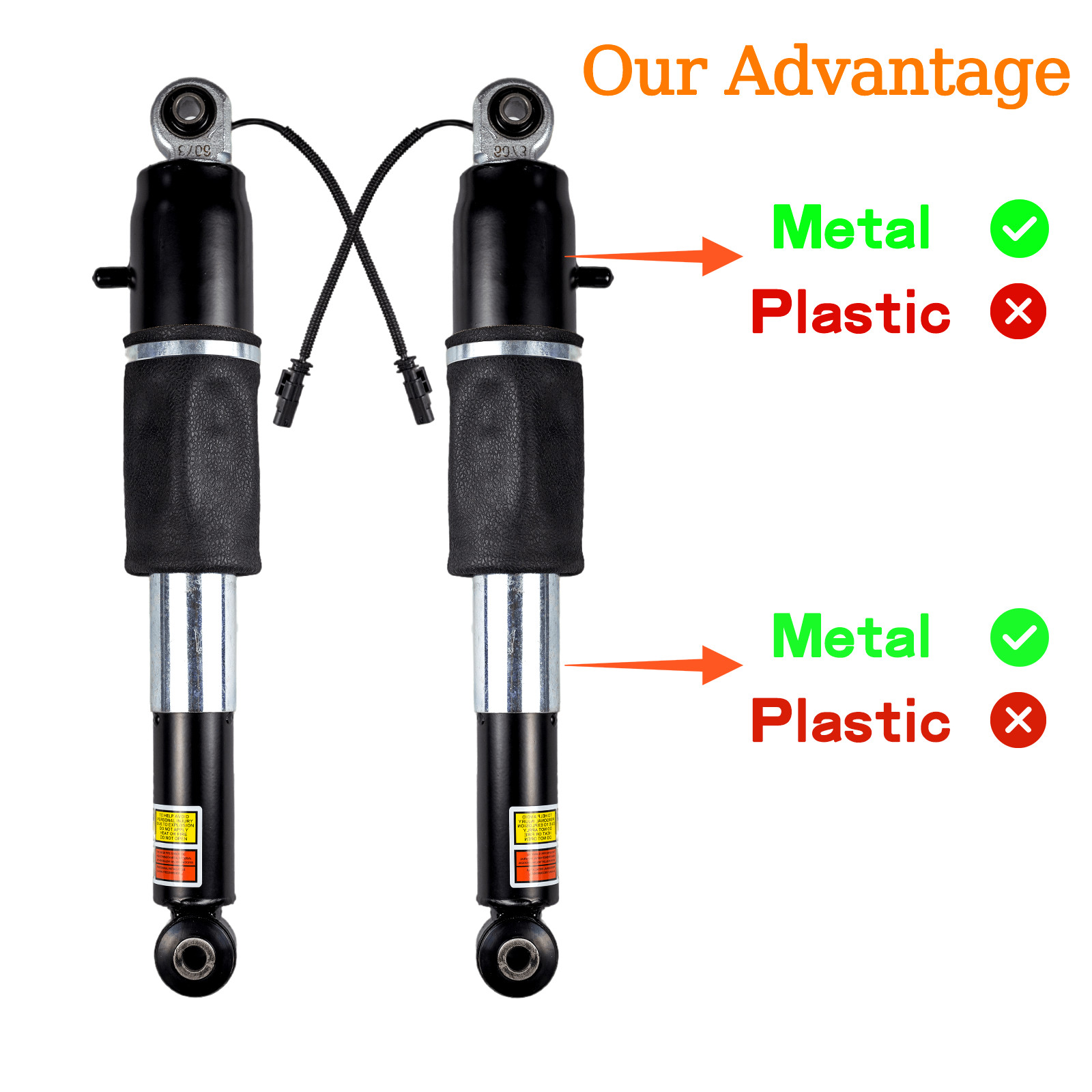 Front Rear shock Absorber & Air Suspension Pump Compressor for Escalade Suburban