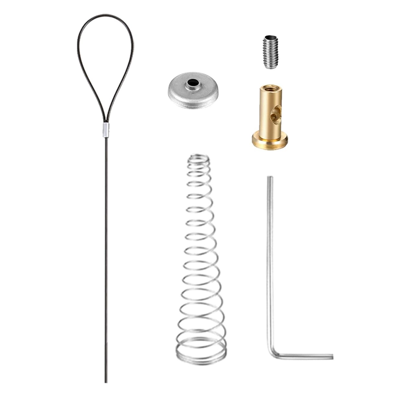 Gate Latch Cable Pulls Kit, Black Spring Loaded Adjustable Gate Latch Cable P...