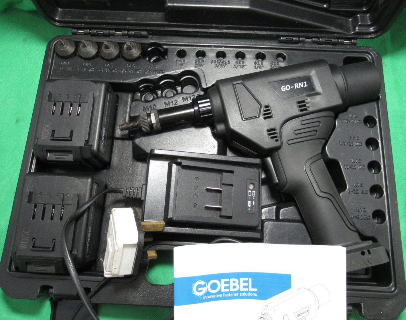 GOEBEL GO-RN1 Cordless Blind Rivet Nut & Bolt Battery Tool