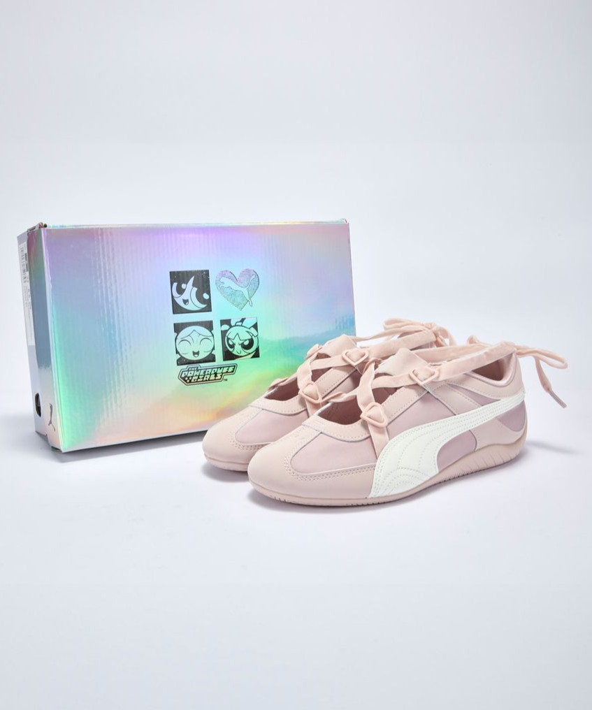 PUMA Speedcat GO x Powerpuff Girls Mauve Mist Warm White Sneakers 408102-01