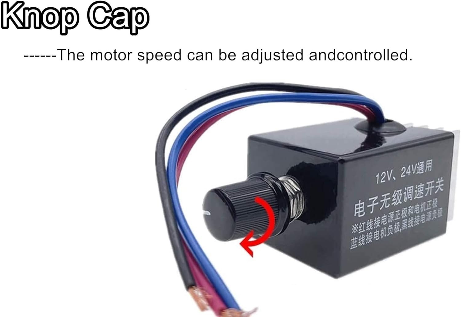 Universal 12V/24V DC Motor Speed Controller, 10A - 3-Pack for Precision Control