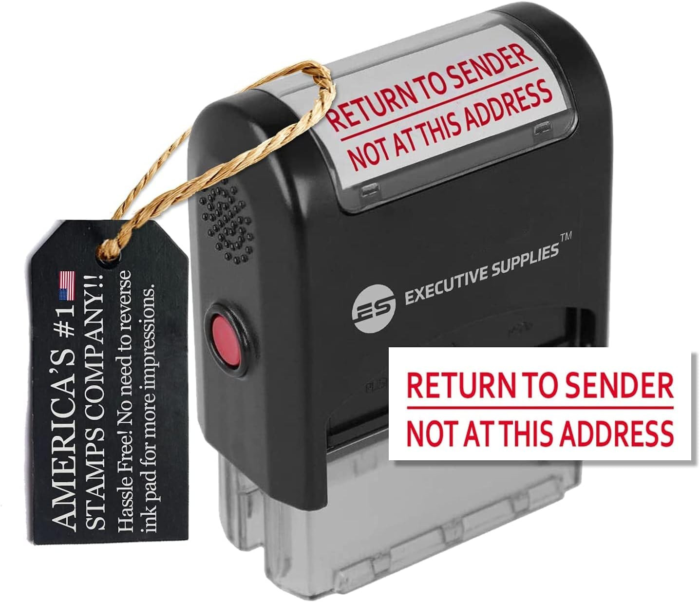 Return to Sender Stamp, Wrong Address Return to Sender Rubber Stamp, Self Inking