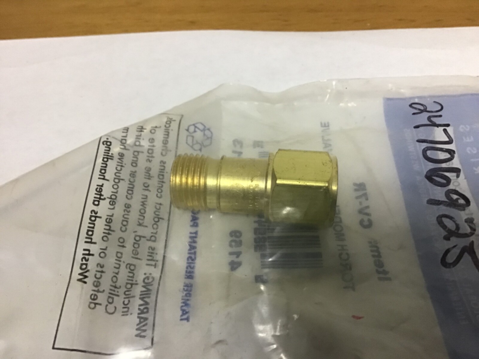 Western Enterprises CV-7R Oxygen Check Valve, (9/16-18)