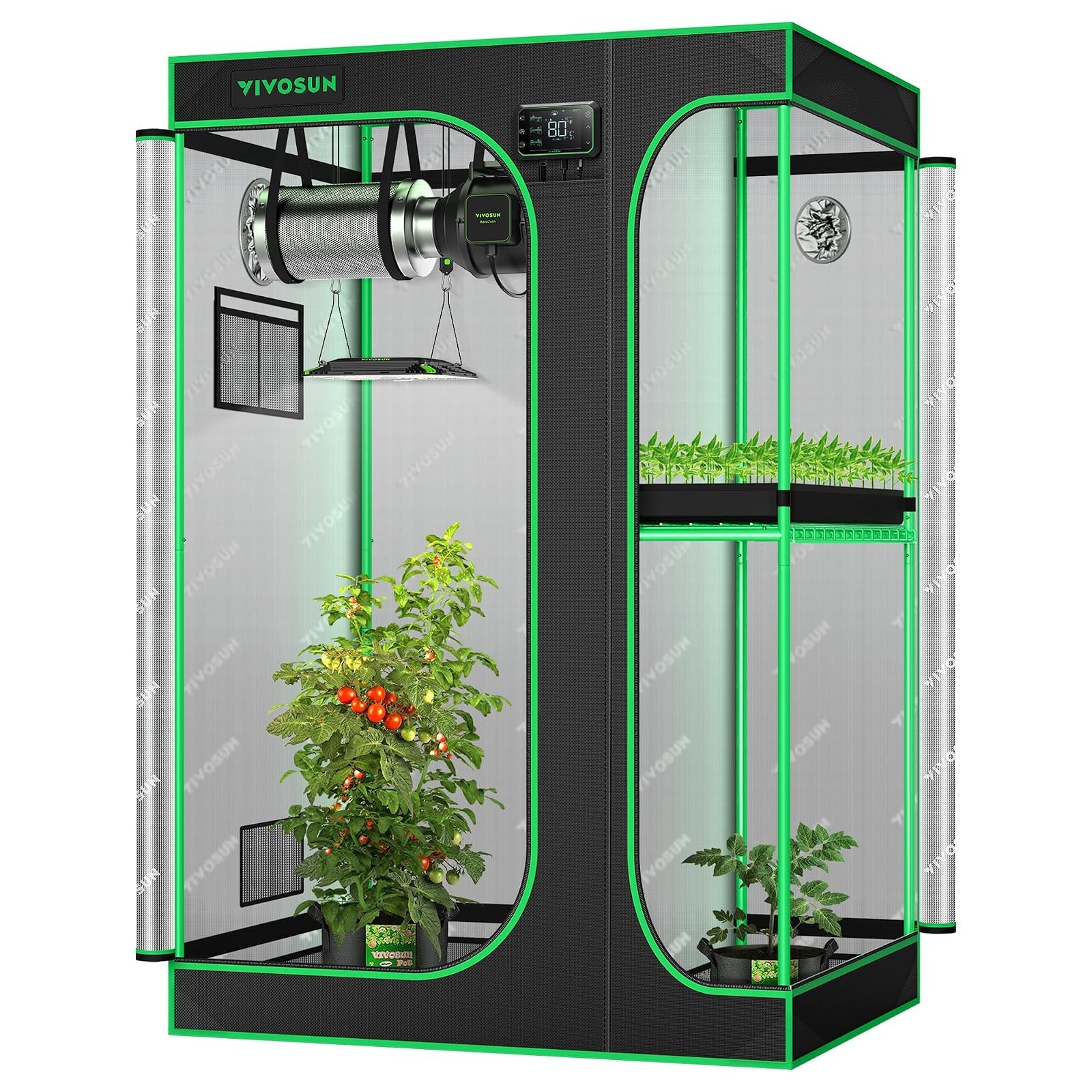 VIVOSUN D325 2 in 1 3x2 Grow Tent 36x24x53 High Reflective