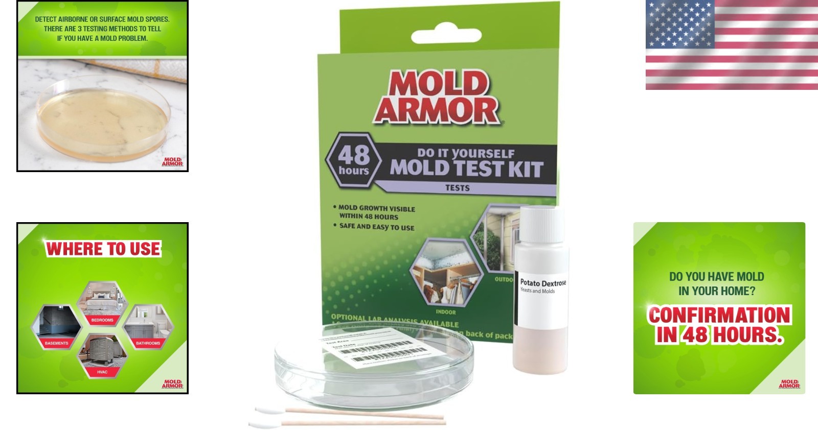 Comprehensive Mold Detection Kit - 48 Hour Results, Includes Lab Analysis Option