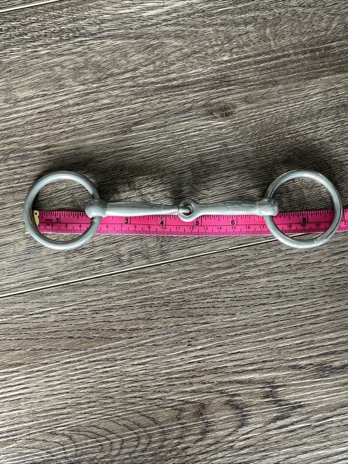 Loose Ring Stainless Steel Jointed Snaffle Bit 9 Inches Total Length (See Pics)