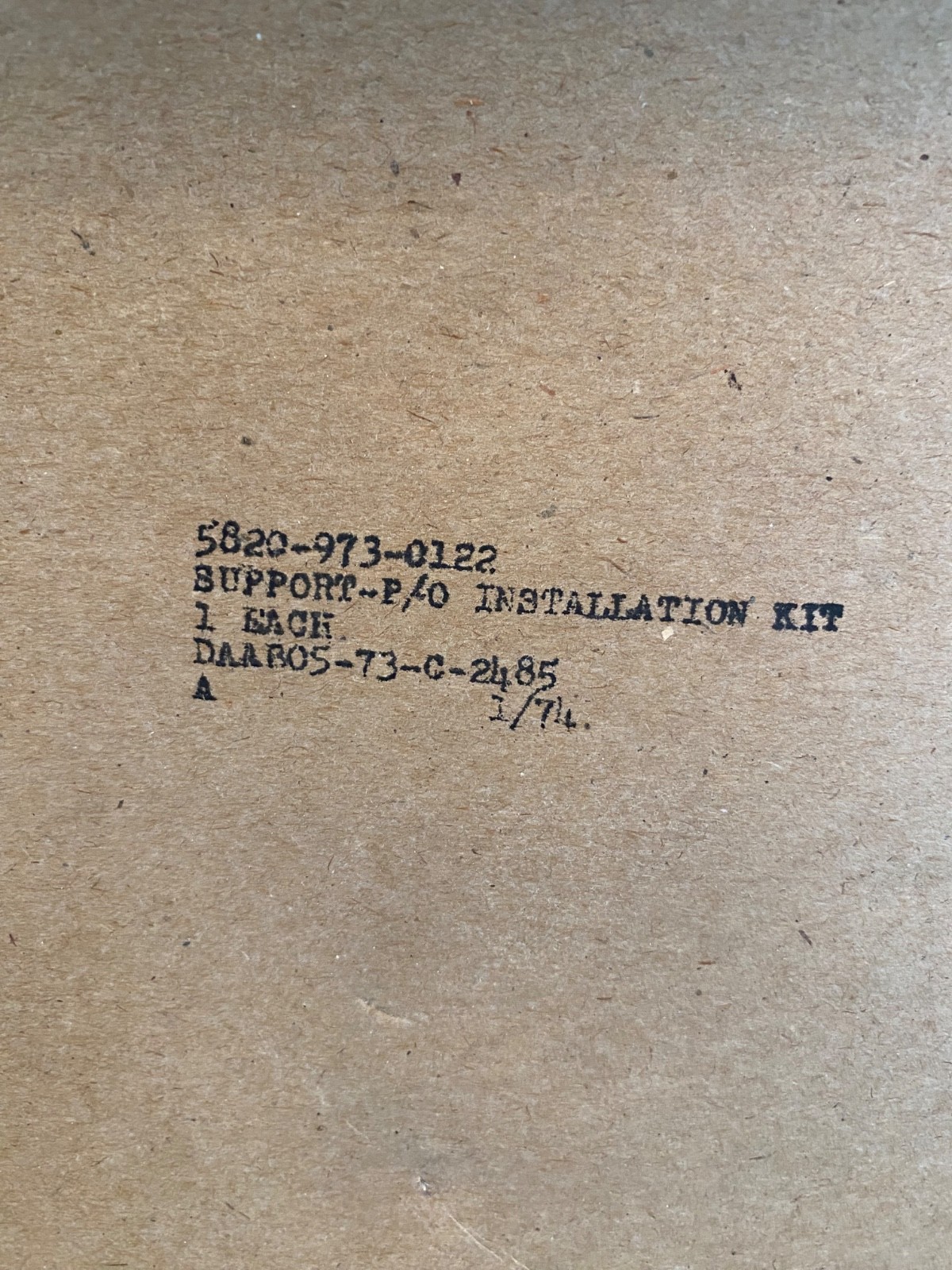 US Military Dodge M37 Support Bracket Part SC-D-49642