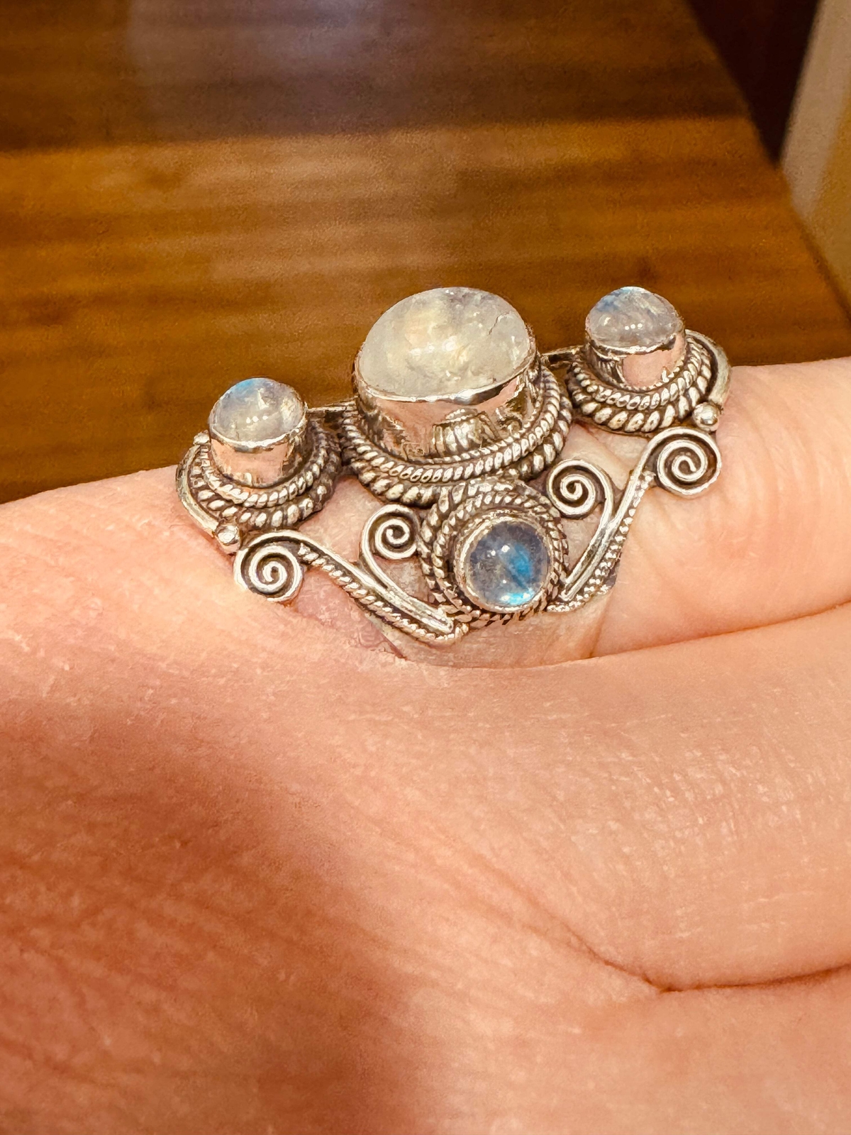 Lunar Goddess Moonstone Ring