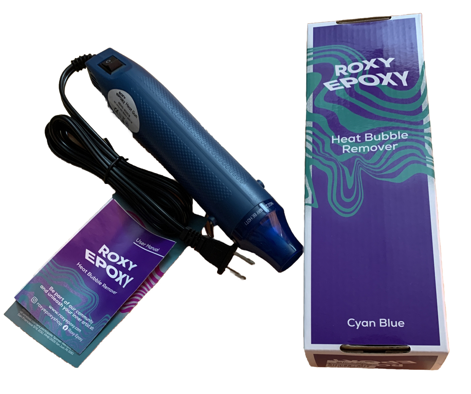 Roxy Epoxy Heat Bubble Remover — Cyan Blue. NIB