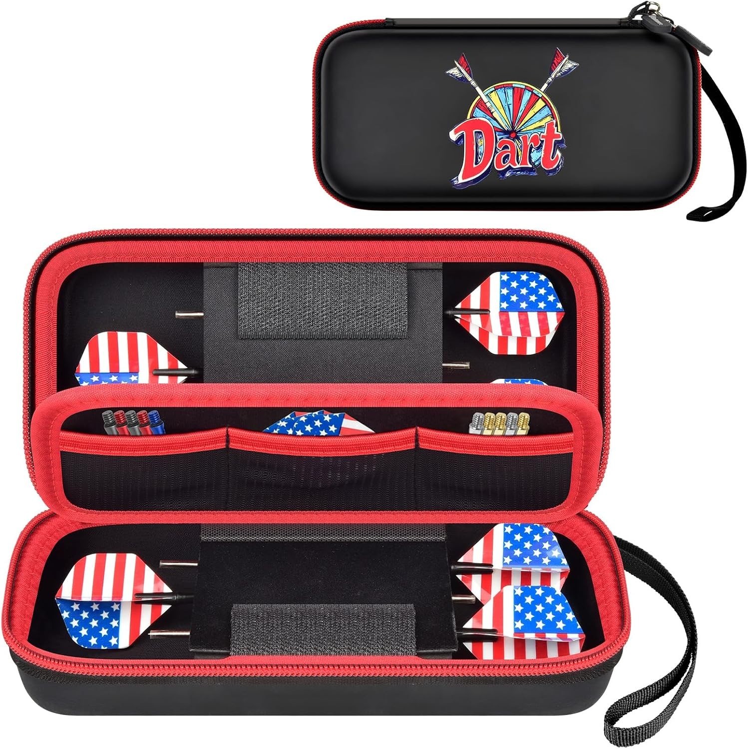 Dart Protective Case for 6 Pieces Metal Tip Darts, Steel Darts Carrying Storage