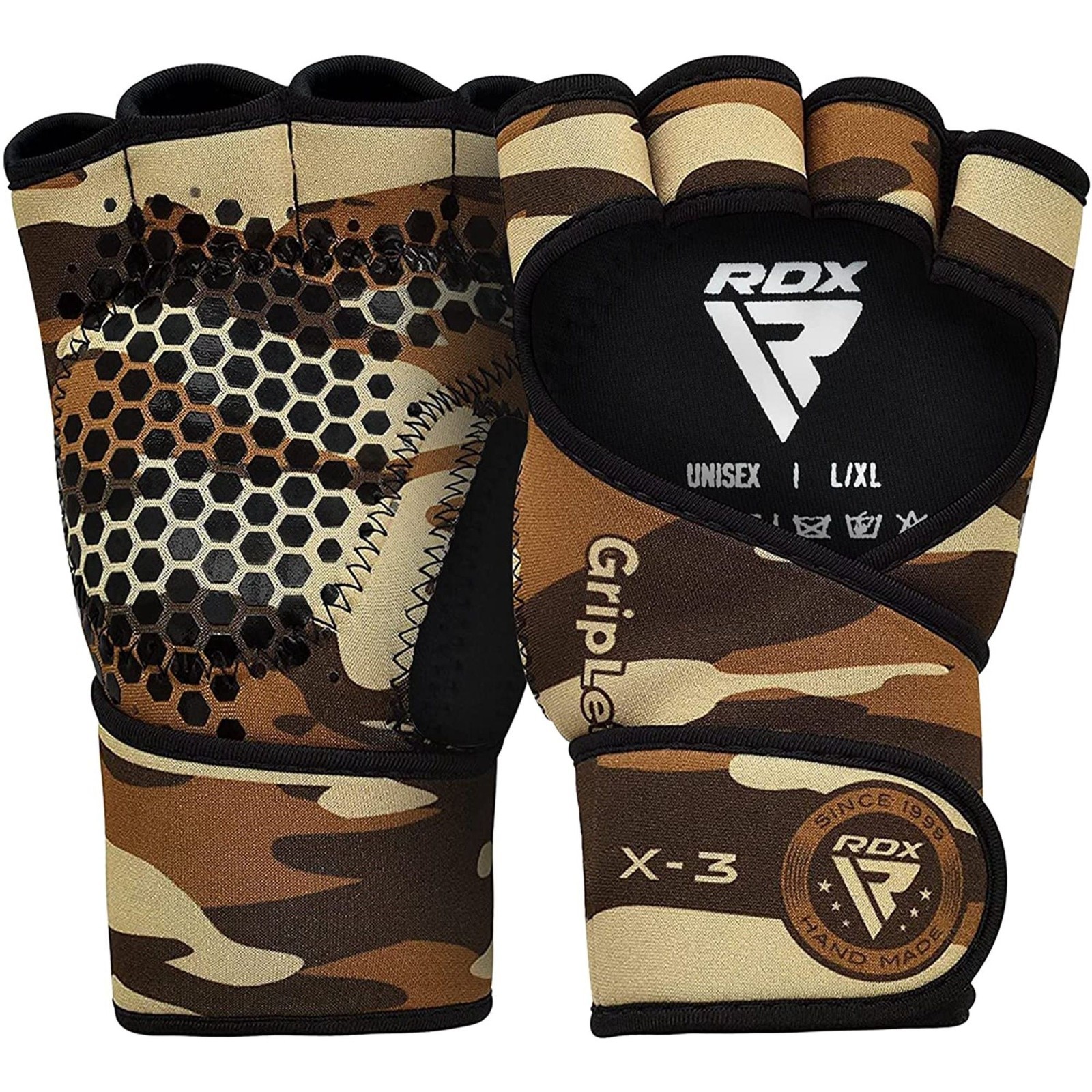 RDX Weight Lifting Gym Grips, Anti-Slip Straps for Strength & Fitness Workout