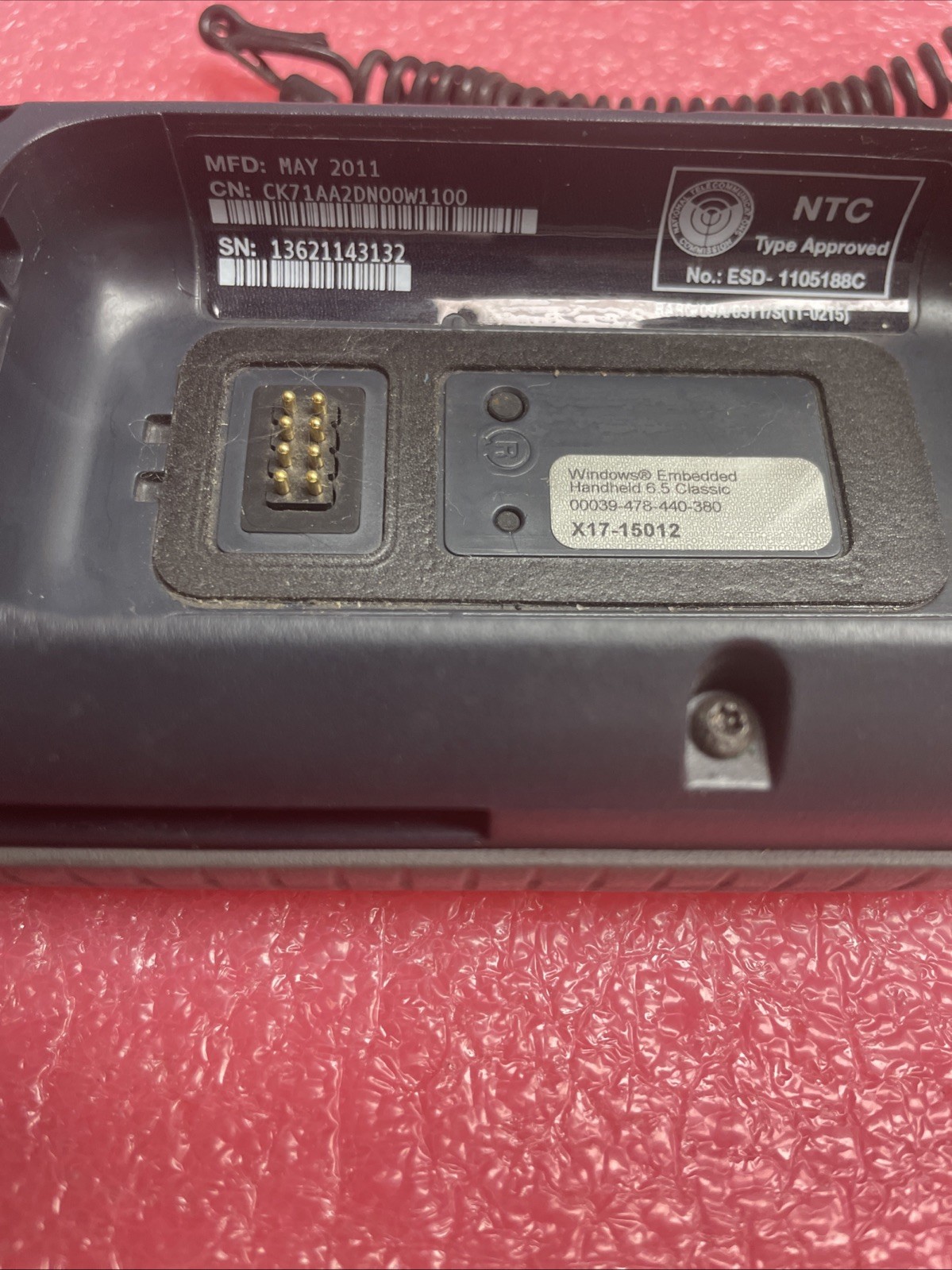 UNTESTED Intermec CK71 CK71AA2DN00W1100 Mobile Barcode Scanner/NO BATTERY