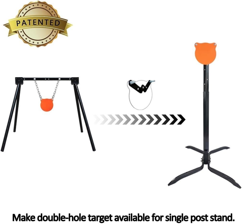 Adjustable Height Steel Target Stand Adaptable for Multi-Diameter AR500 Targets