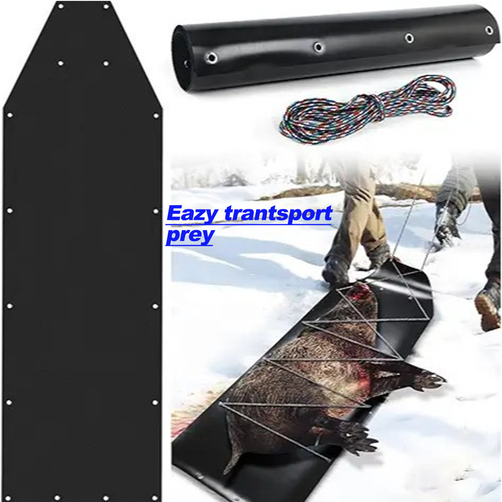 Deer Drag Sled For Ice Fishing Hunting Game Firewood Hunting Gear Camping Sleigh