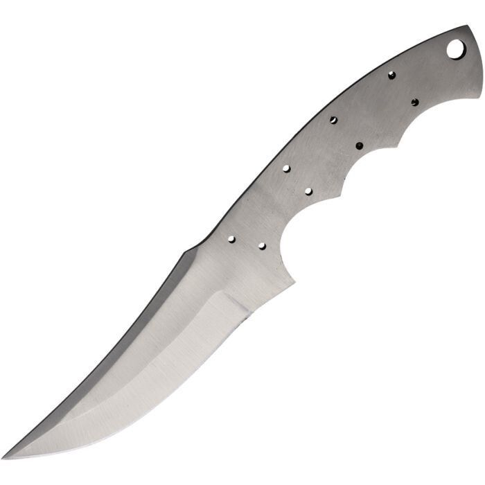 Knifemaking 4" Satin-Finish Stainless Steel Skinner Blade w/ Guard Lanyard Hole