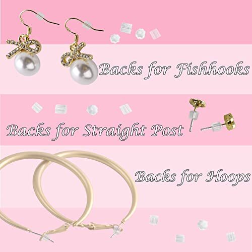 Silicone Earring BacksPCS Soft Earring Stoppers, Clear Earring Backing 200