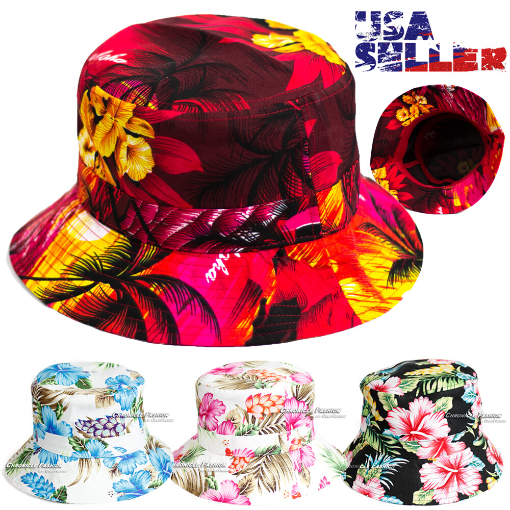 Bucket Hat Boonie Visor Cap Hawaiian Fishing Camping Safari Summer Outdoor Men