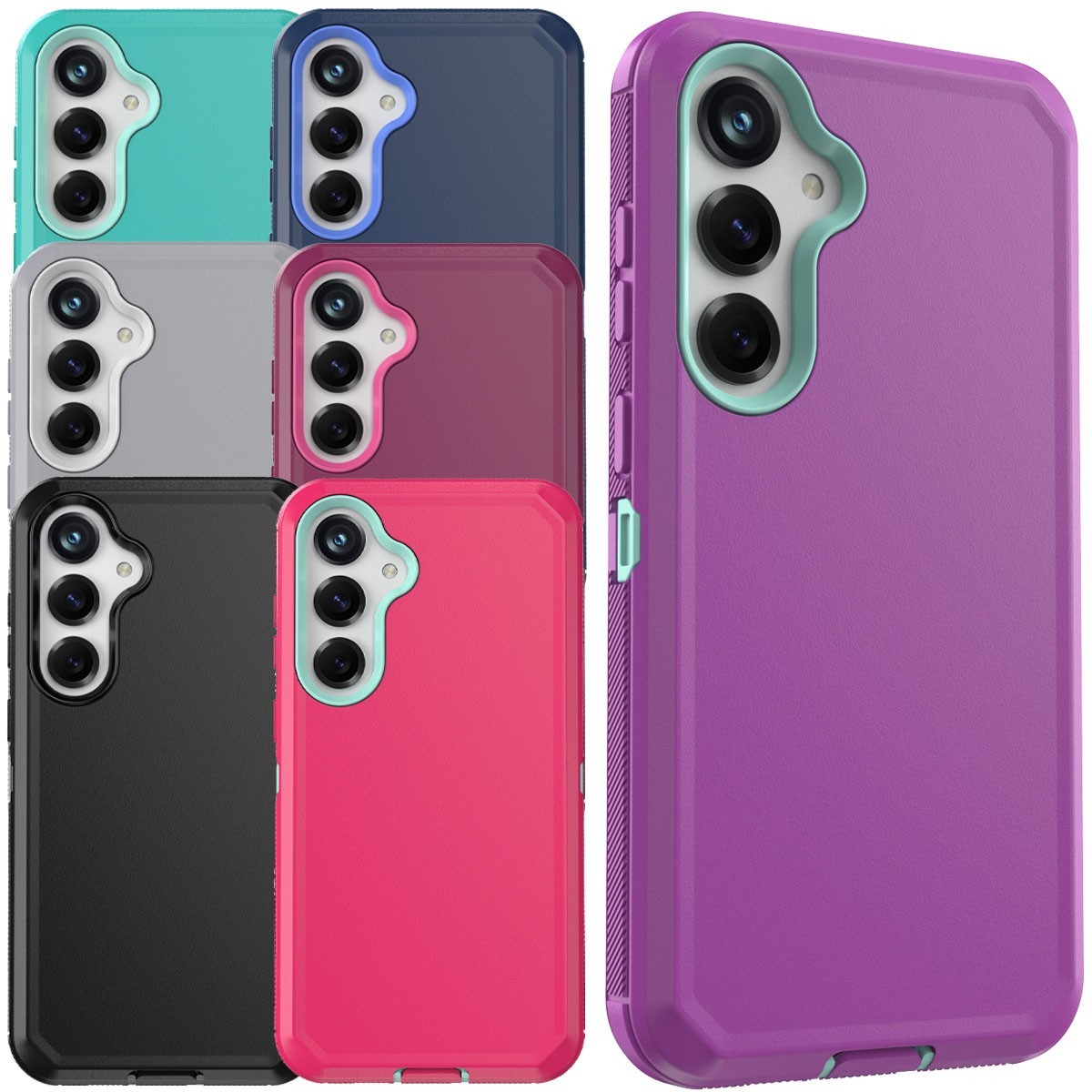 For Samsung Galaxy S24/S24 Plus/FE/Ultra Shockproof Rubber Case Heavy Duty Cover