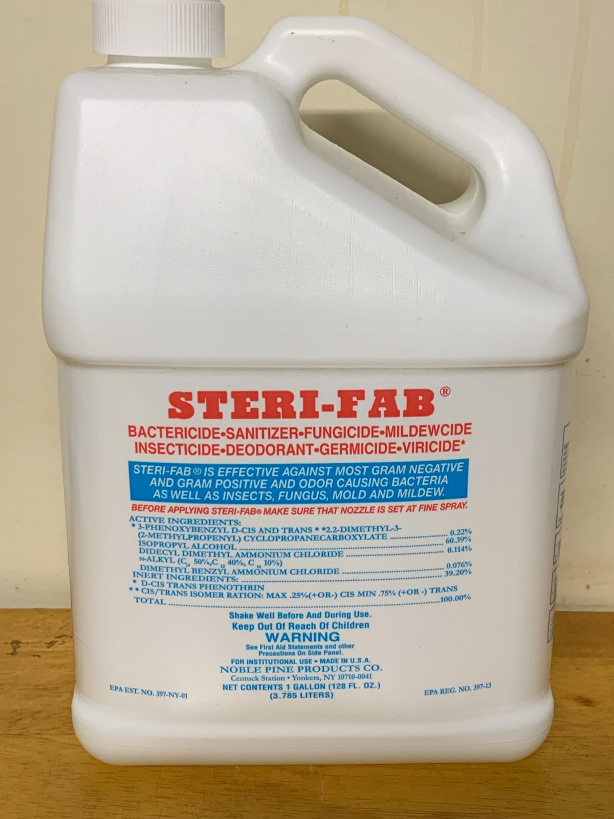 Steri-fab Gallon Sterifab Bed Bug Pest Control Insecticide Deodorizer Fungicide