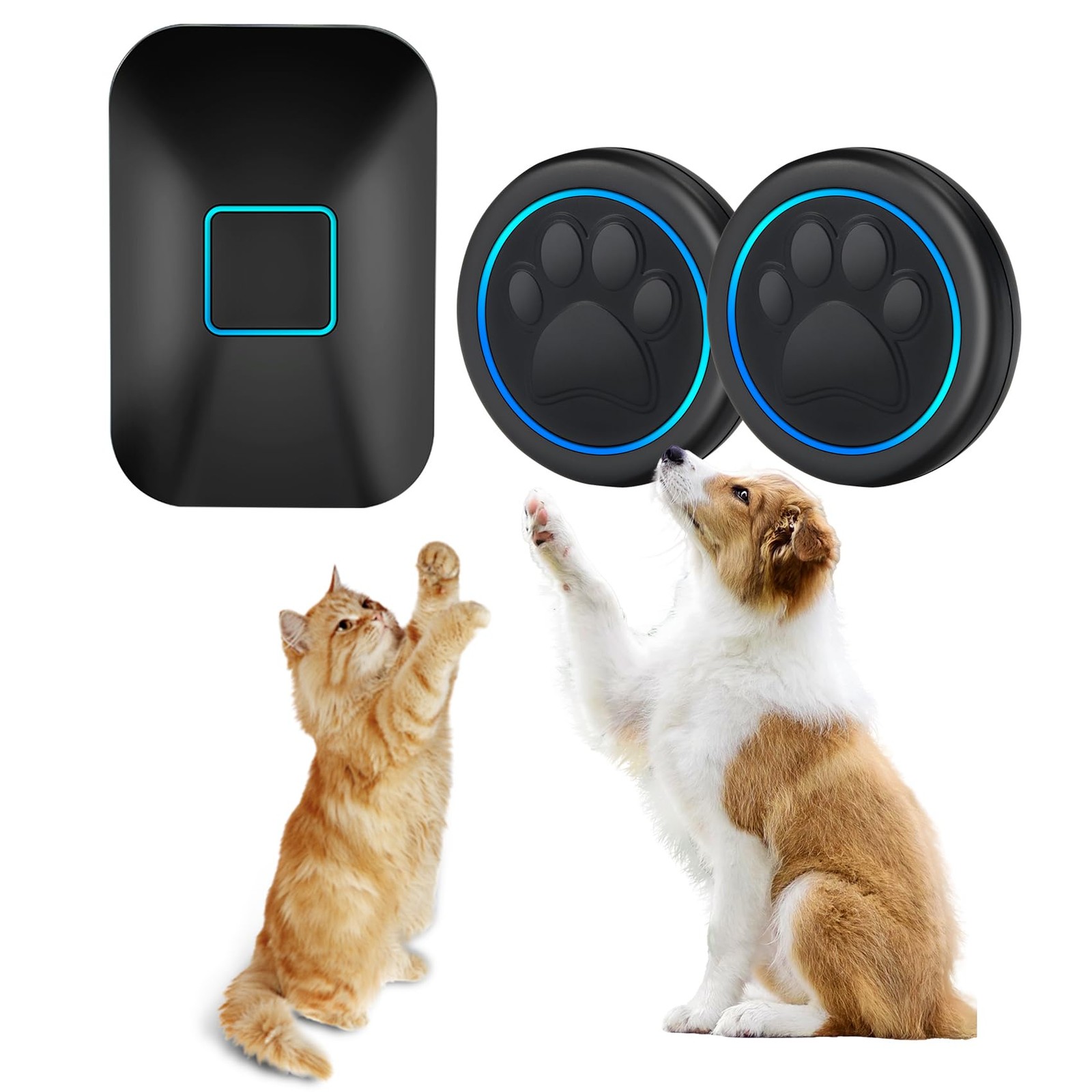 Halo Paw Smart Dog Door Bell – Touch-to-Ring BK Dog Bells to Go Outside, LED ...