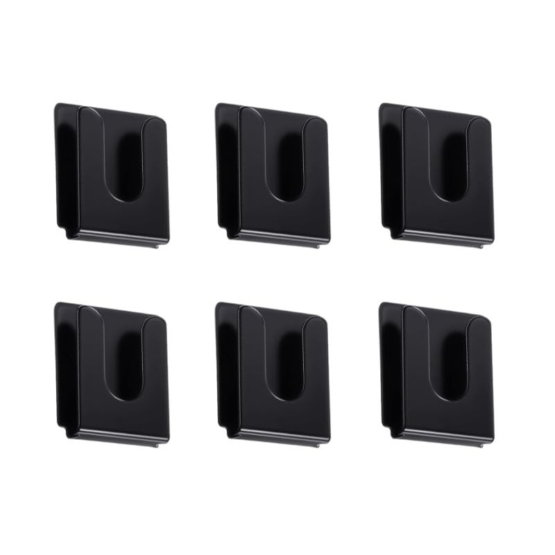 Soporte universal para micrófono radio, color negro, con parte trasera adhesiva