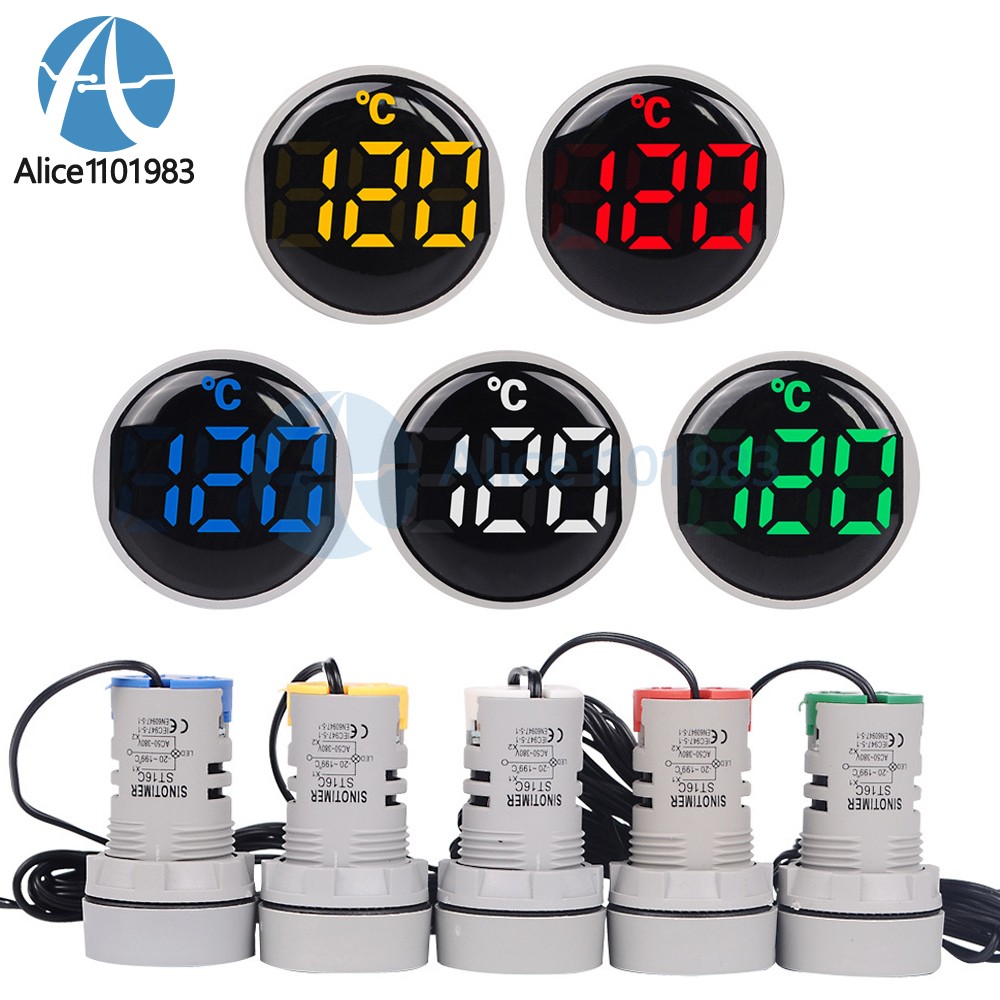 AC 50-380V LED Indicator Digital Display Thermometer Temperature Meter Tester