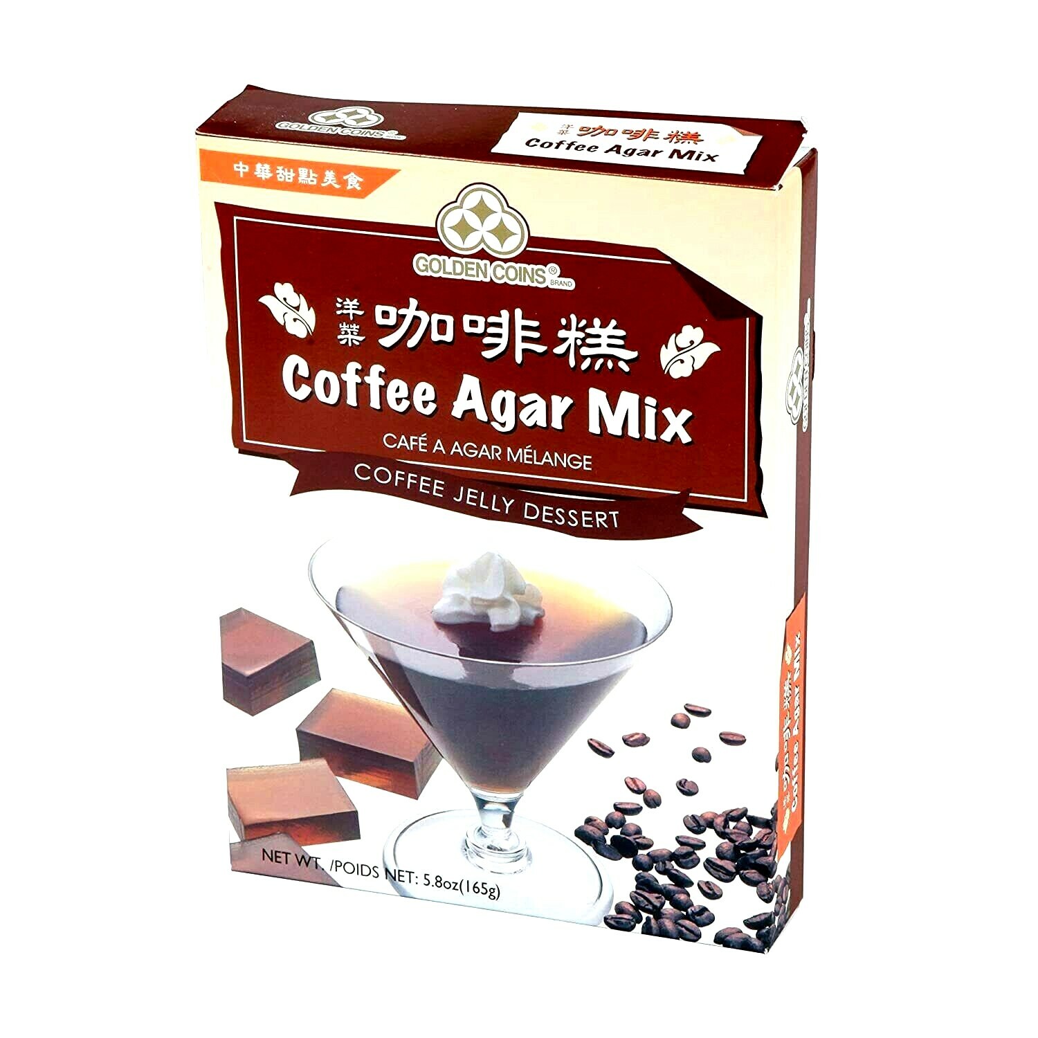 Golden Coins Coffee Agar Mix 5.8 oz~Product of USA ~ Exp 09/2026