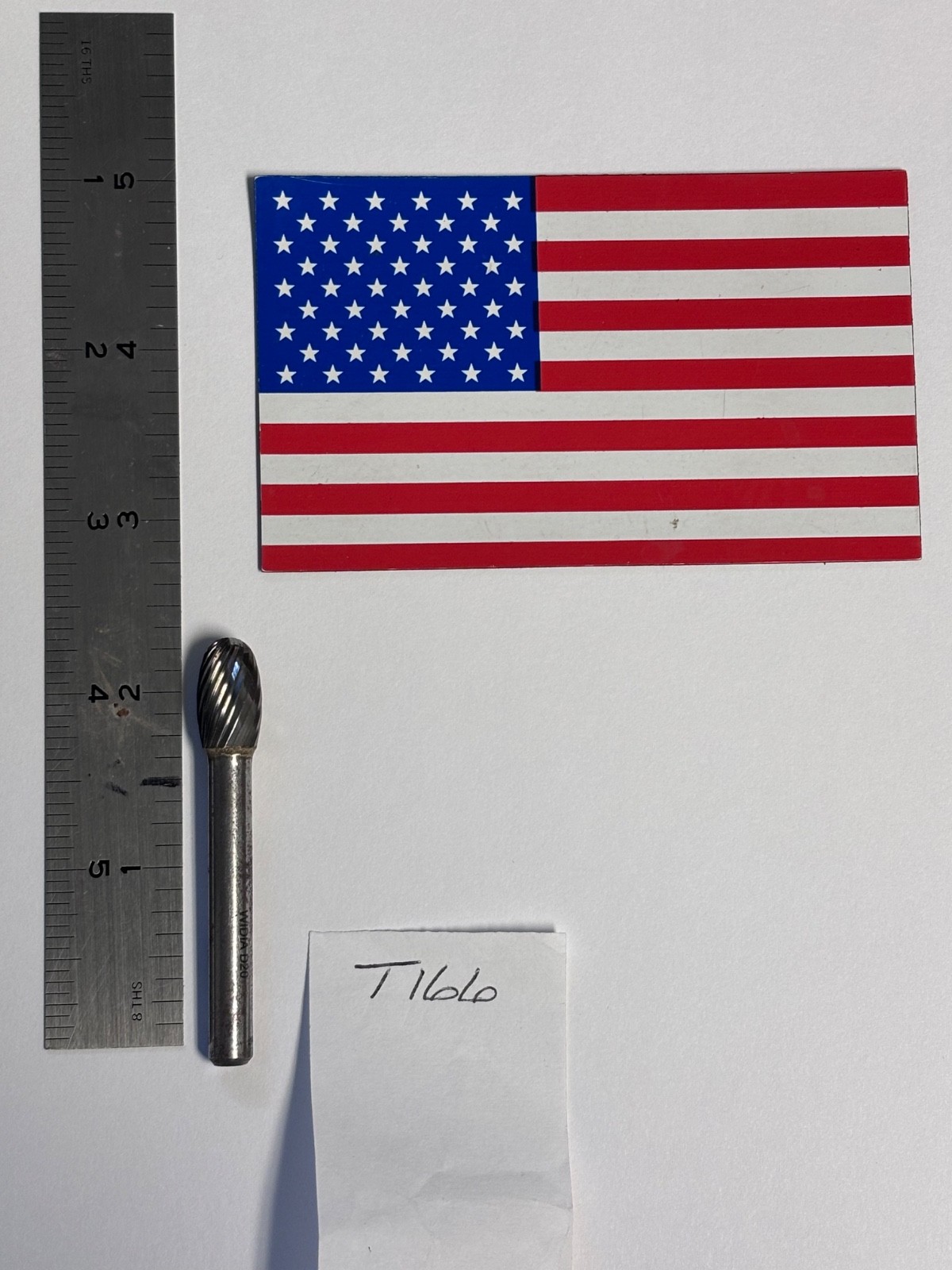 1 NEW FALCON / SGS 1/4" SHANK CARBIDE BURR SE-3 SINGLE CUT.  OVAL SHAPE (T166)