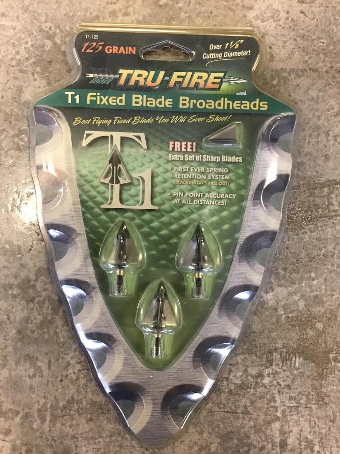 Tru Fire T1 Fixed Blade Broadheads 125 Grain 3-Pack