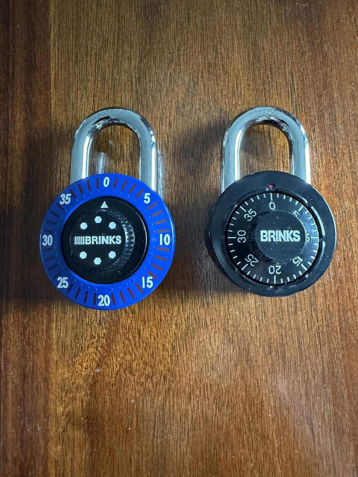 2 Brinks Combination Padlocks with Original Combination Sticker on Back NEW