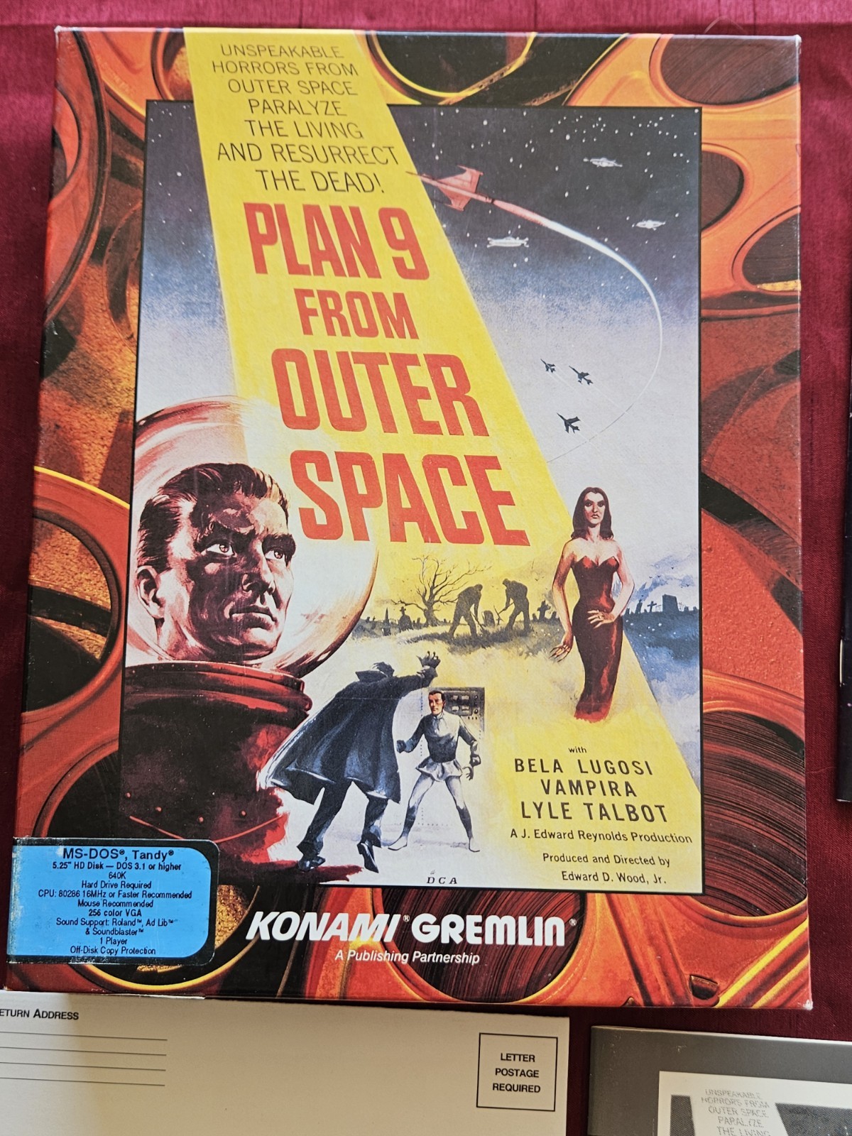 Plan 9 From Outer Space Floppy Discs PC Video Game Konami 1992 Vintage RARE!💻💿