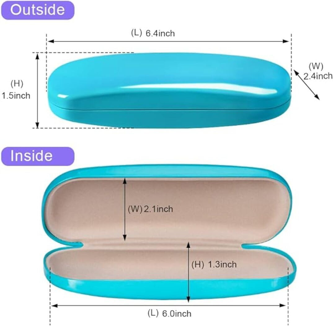 Eyeglasses Case (4 Piece) Unisex Hard Shell Eyeglasses Cases Protective Case New