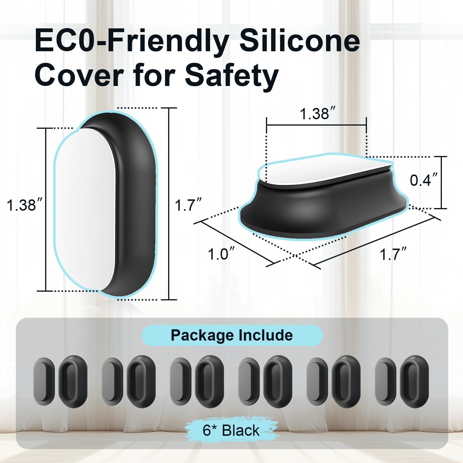 Magnetic Remote Control Holder Self-Adhesive Wall Mount, 6 Pack Upgraded Sili...