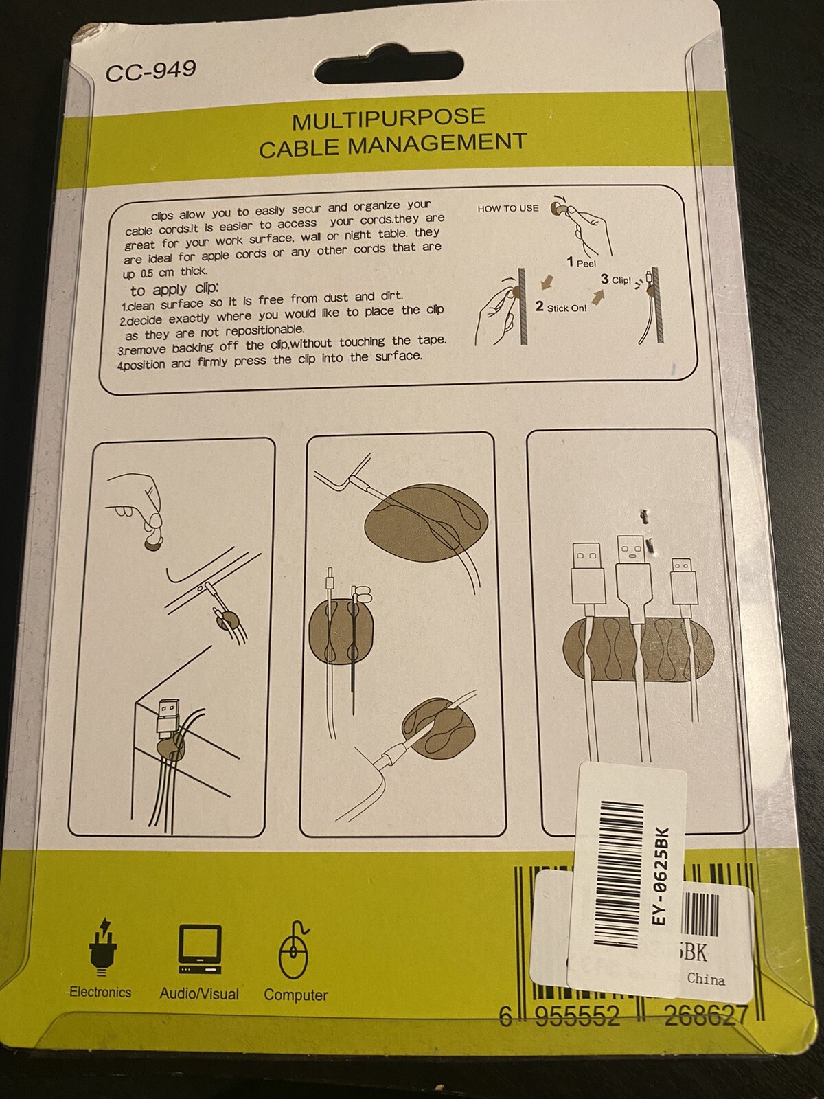NEW! Multi-Purpose Cable Clips Set CC-949