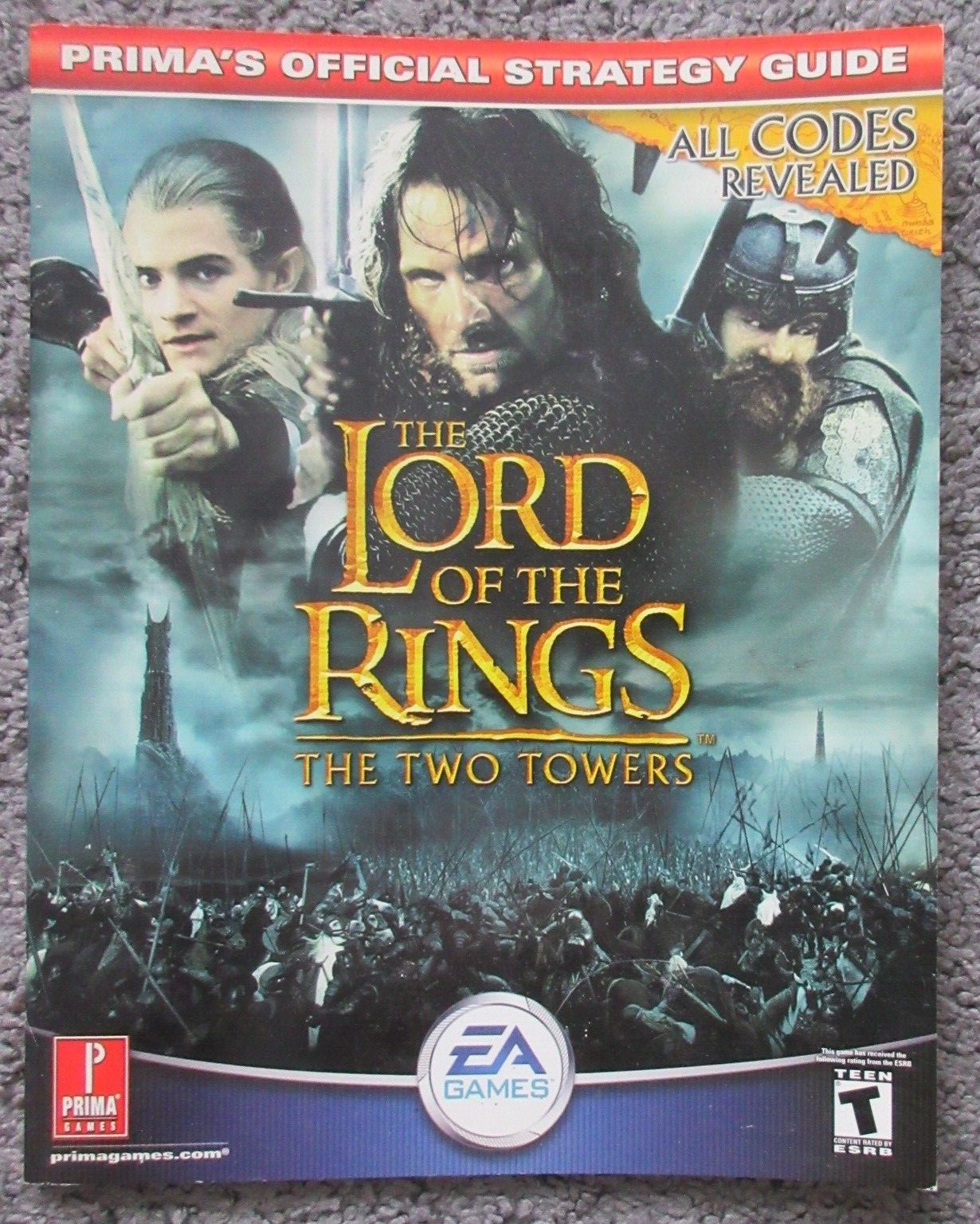 VTG NM 2001 PRIMAS STRATEGY GUIDE LOTR LORD OF RINGS TWO TOWERS PS2 XBOX