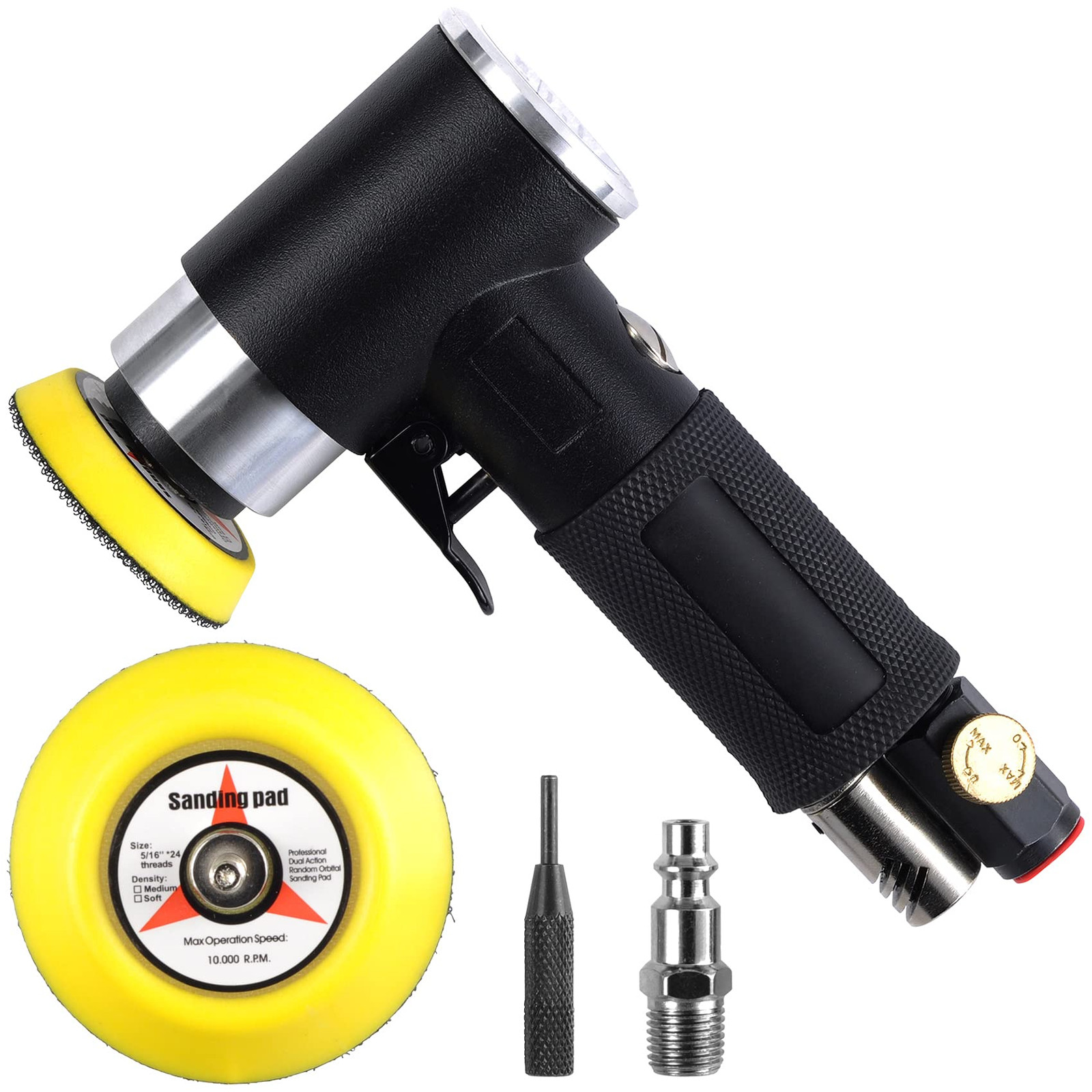 2" and 3" Random Orbital Air Sander, Pneumatic Sander for auto sanding tools,...