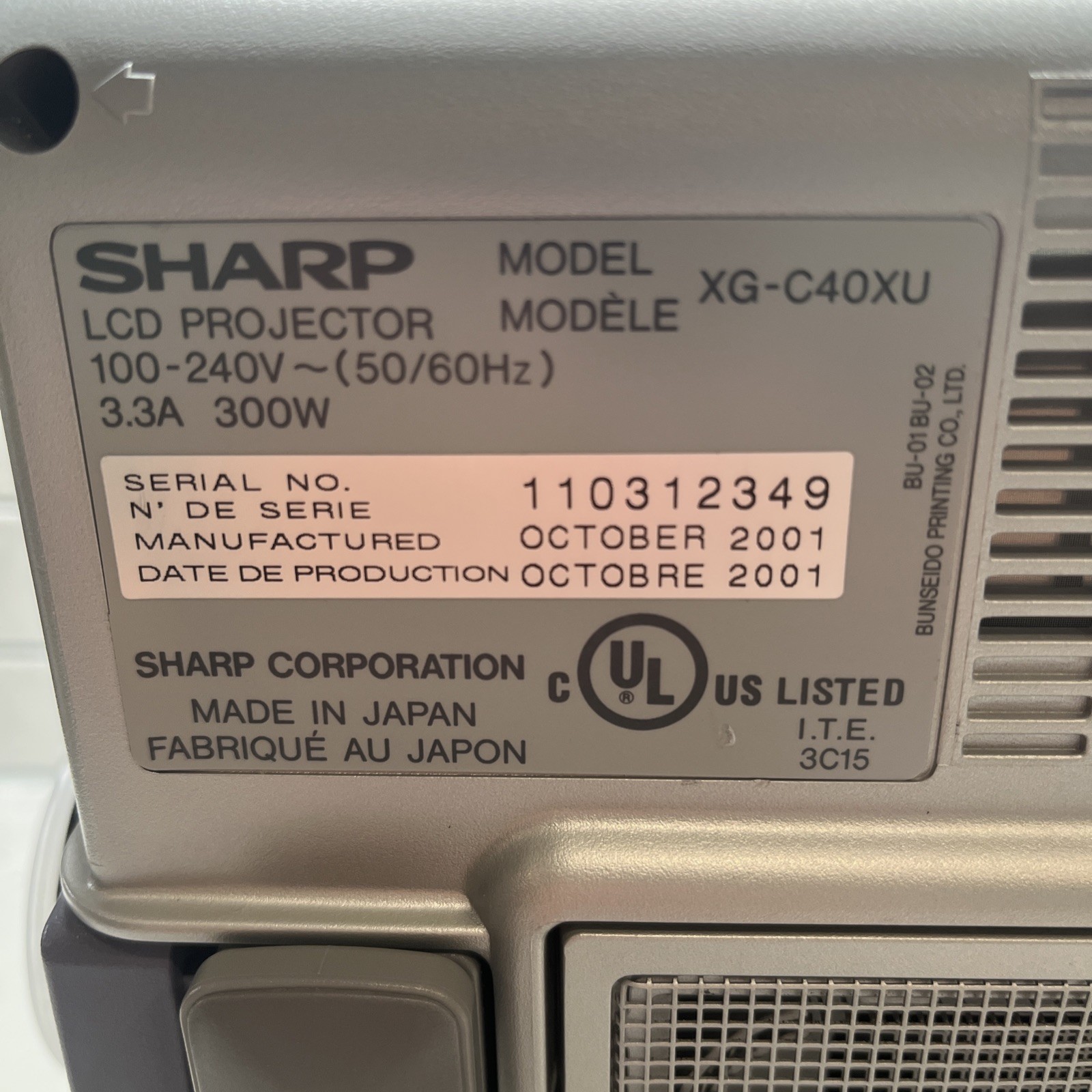 Sharp Notevision XG-C40XU LCD Projector Tested / Works Great