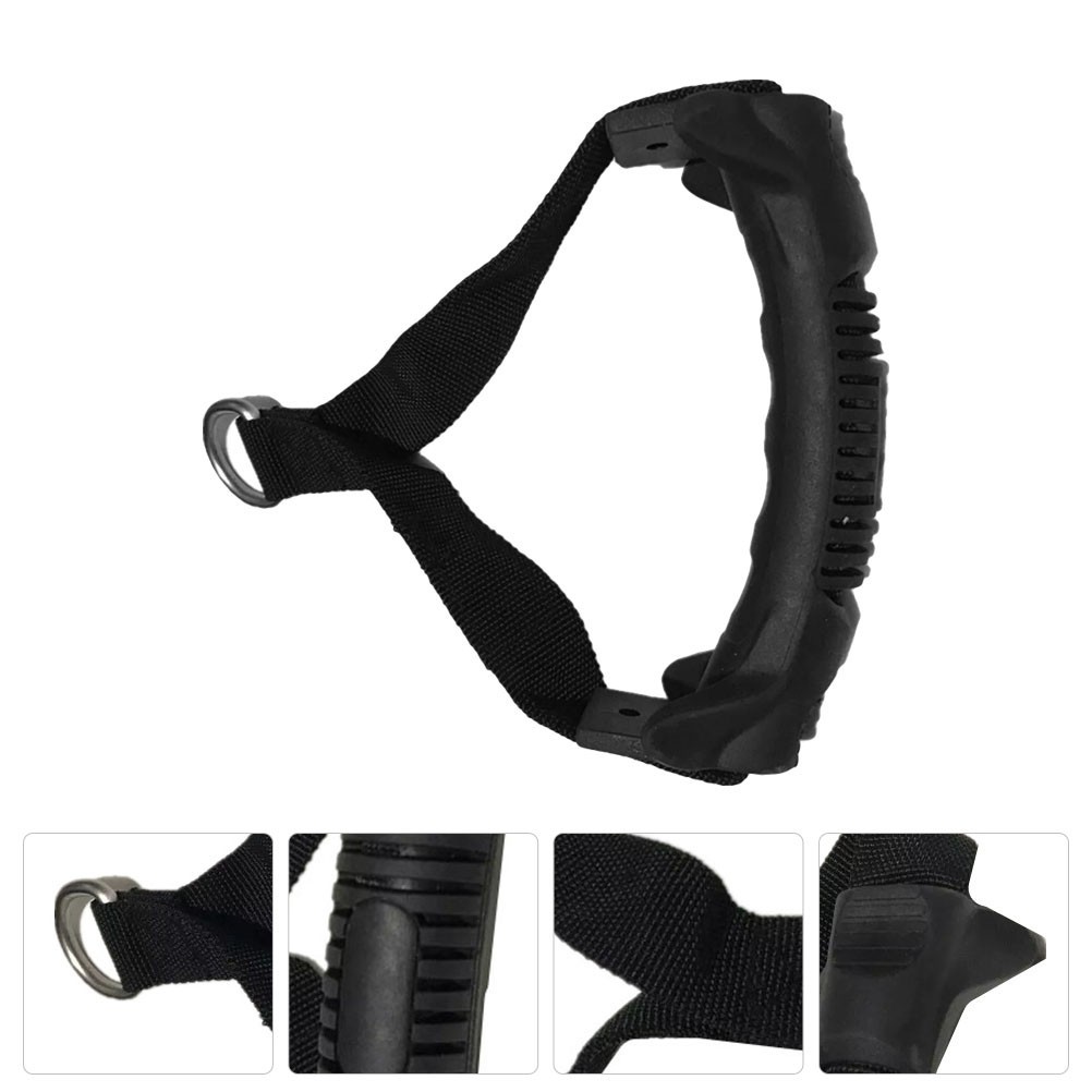 Ergonomic Fitness Handle Grip for Pull Downs and Resistance Bands Durable Black