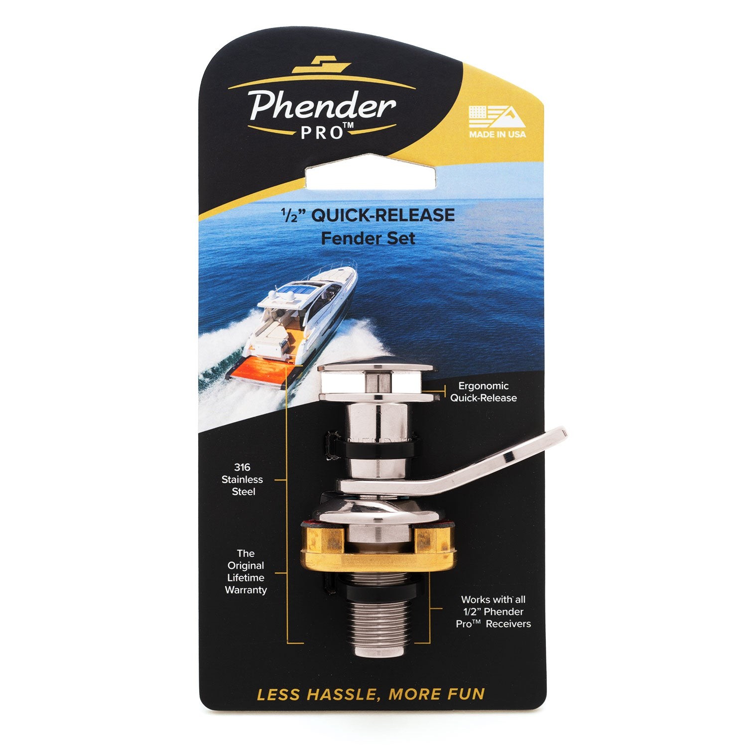 ½” PHENDER PRO ® QUICK-RELEASE FENDER SET / BSPA-1182
