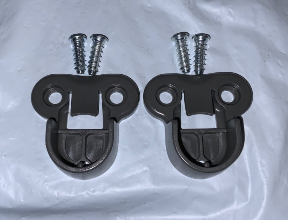 Ikea Pax Rail 2 brackets 4 screws gray, Part # 130627, 100325 - NEW US Seller