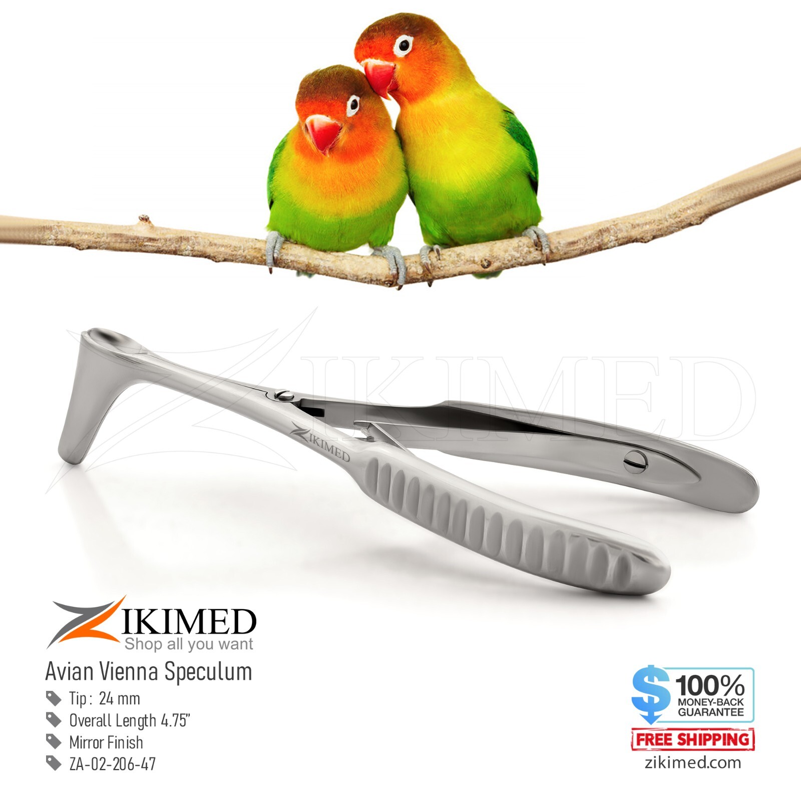 Bird Mouth Avian Vienna Style Speculum Stainless Steel 14 Cm Long