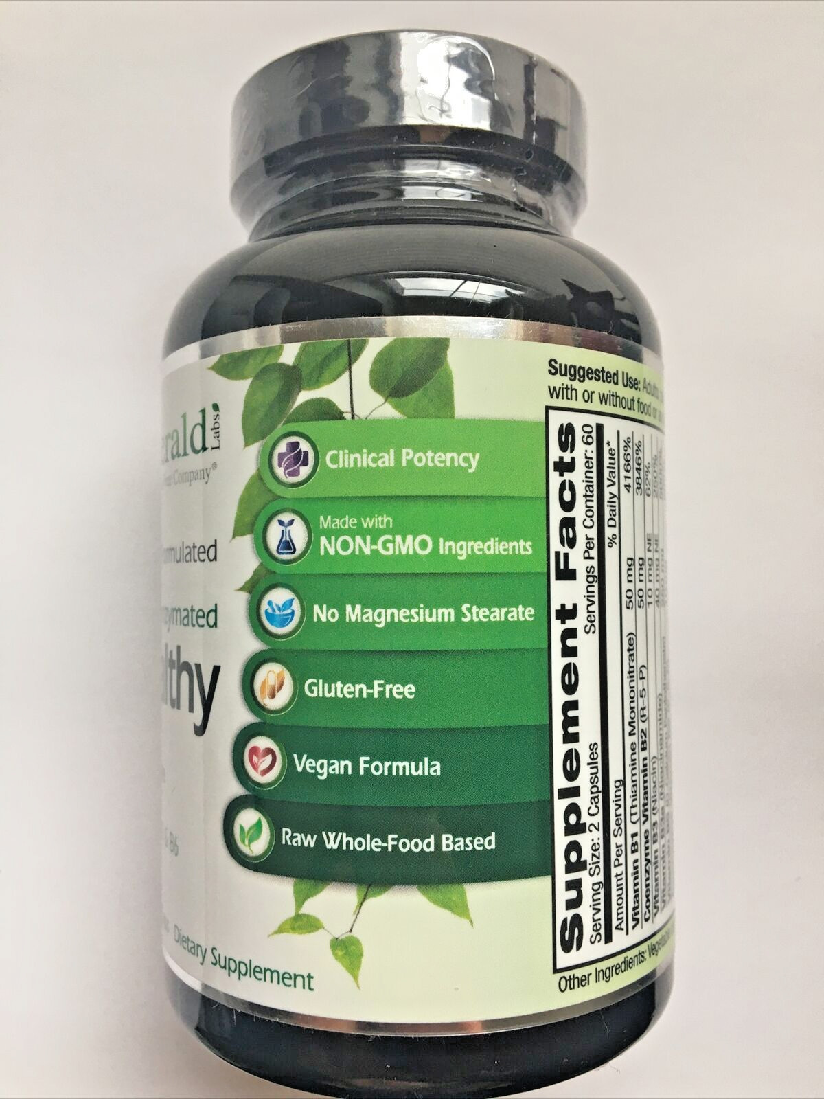 Emerald Labs B-Healthy L-5 Methyltetrahydrofolate 5-MTHF Coenzymated 120 Capsule