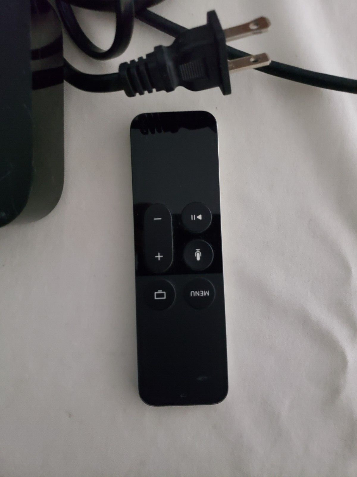 Apple TV black model A1625 - Remote model A1513 plus cables