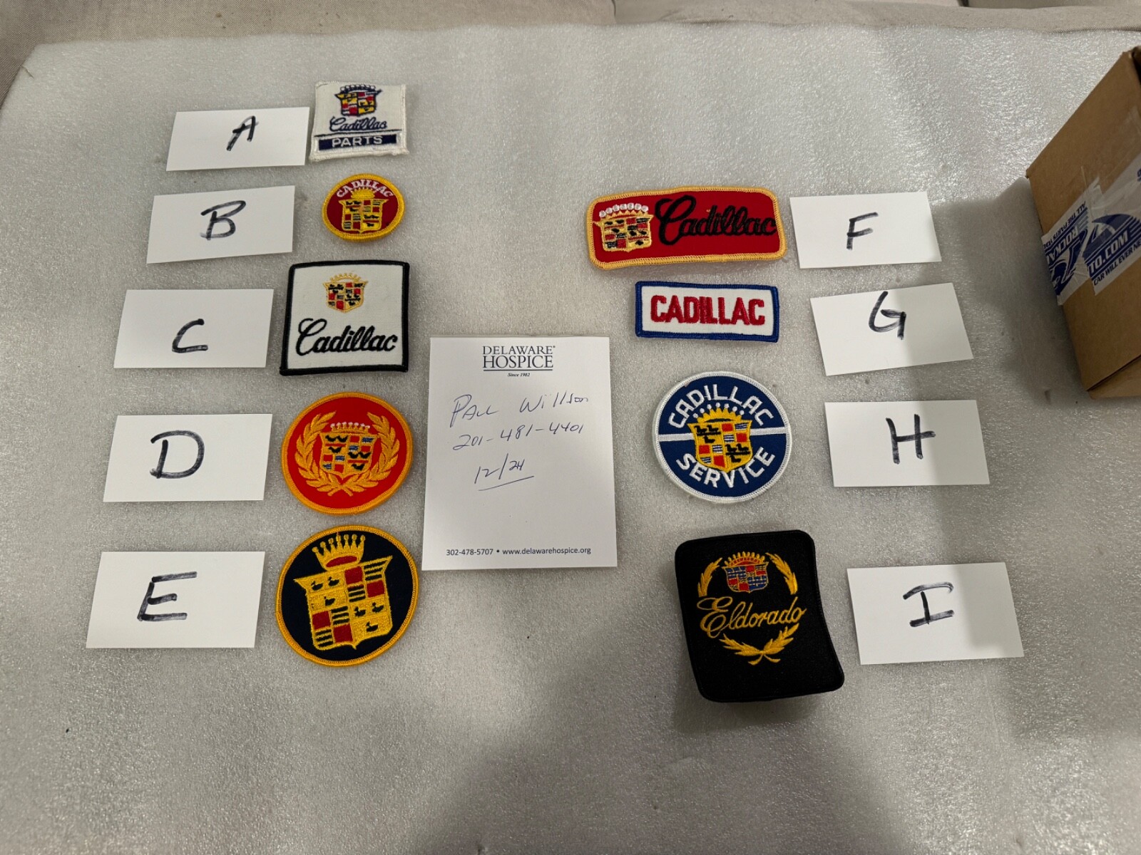 VINTAGE  CADILLAC DEALERSHIP PATCHES 1960’s 1970’s 1980's new old stock